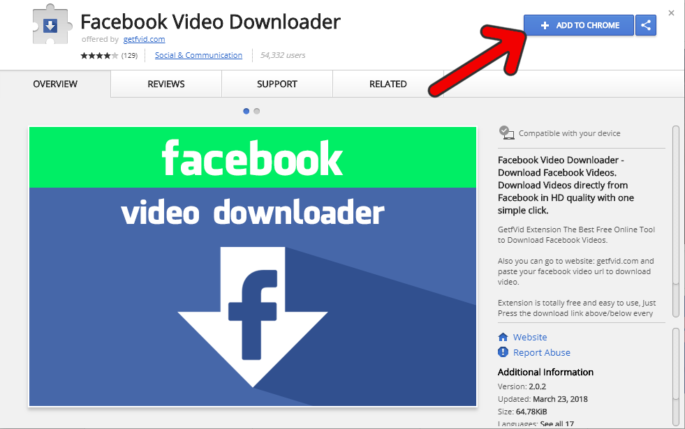 Как скачать видео из Facebook с помощью расширения Chrome